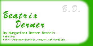 beatrix derner business card